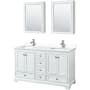 White / White Cultured Marble Top / Polished Chrome Hardware