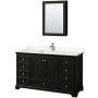 Dark Espresso / Carrara Cultured Marble Top / Polished Chrome Hardware