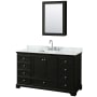 Dark Espresso / White Carrara Marble Top / Polished Chrome Hardware