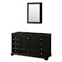 Wyndham Collection Deborah 59-1/4" Free Standing Single Wood Vanity Cabinet Only with Mirror - Less Vanity Top Dark Espresso / Polished Chrome Hardware