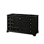 Wyndham Collection Deborah 59-1/4" Free Standing Single Wood Vanity Cabinet Only - Less Vanity Top Dark Espresso / Polished Chrome Hardware