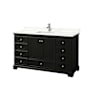 Wyndham Collection Deborah 60" Free Standing Single Basin Vanity Set with Cabinet and Quartz Vanity Top Dark Espresso / Giotto Quartz Top / Polished Chrome Hardware