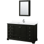 Dark Espresso / White Cultured Marble Top / Polished Chrome Hardware