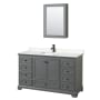 Dark Gray / Carrara Cultured Marble Top / Matte Black Hardware