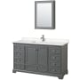 Dark Gray / Carrara Cultured Marble Top / Polished Chrome Hardware