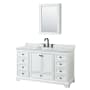 White / White Carrara Marble Top / Matte Black Hardware