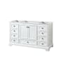 Wyndham Collection Deborah 59-1/4" Free Standing Single Wood Vanity Cabinet Only - Less Vanity Top White / Matte Black Hardware