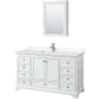 White / Carrara Cultured Marble Top / Polished Chrome Hardware