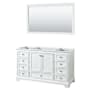 Wyndham Collection Deborah 59-1/4" Free Standing Single Wood Vanity Cabinet Only with Mirror - Less Vanity Top White / Polished Chrome Hardware