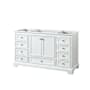 Wyndham Collection Deborah 59-1/4" Free Standing Single Wood Vanity Cabinet Only - Less Vanity Top White / Polished Chrome Hardware
