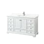Wyndham Collection Deborah 60" Free Standing Single Basin Vanity Set with Cabinet and Quartz Vanity Top White / Giotto Quartz Top / Polished Chrome Hardware