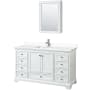 White / White Cultured Marble Top / Polished Chrome Hardware