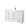 Wyndham Collection Deborah 60" Free Standing Single Basin Vanity Set with Cultured Marble Vanity Top White / White Cultured Marble Top / Polished Chrome Hardware