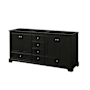 Wyndham Collection Deborah 71" Double Free Standing Wood Vanity Cabinet Only - Less Vanity Top Dark Espresso / Polished Chrome Hardware