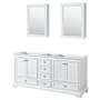 White / Polished Chrome Hardware