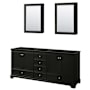 Wyndham Collection Deborah 79" Double Free Standing Wood Vanity Cabinet - Less Vanity Top Dark Espresso / Polished Chrome Hardware