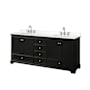 Dark Espresso / White Quartz Top / Polished Chrome Hardware