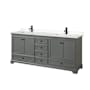 Dark Gray / Carrara Cultured Marble Top / Matte Black Hardware