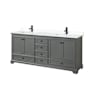 Dark Gray / White Cultured Marble Top / Matte Black Hardware