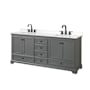 Dark Gray / White Quartz Top / Matte Black Hardware