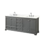 Dark Gray / Giotto Quartz Top / Polished Chrome Hardware