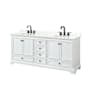 White / Giotto Quartz Top / Matte Black Hardware