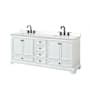 White / White Quartz Top / Matte Black Hardware