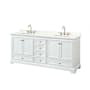 White / Giotto Quartz Top / Brushed Gold Hardware