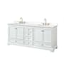 White / White Quartz Top / Brushed Gold Hardware