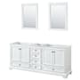 White / Polished Chrome Hardware