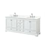 White / Giotto Quartz Top / Polished Chrome Hardware