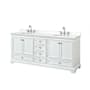 White / White Quartz Top / Polished Chrome Hardware