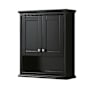 Wyndham Collection Deborah 30" Wood Wall Mounted Bathroom Cabinet Dark Espresso / Polished Chrome Hardware