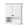Wyndham Collection Deborah 30" Wood Wall Mounted Bathroom Cabinet White / Matte Black Hardware