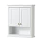 Wyndham Collection Deborah 30" Wood Wall Mounted Bathroom Cabinet White / Brushed Gold Hardware