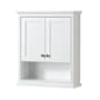 Wyndham Collection Deborah 30" Wood Wall Mounted Bathroom Cabinet White / Polished Chrome Hardware