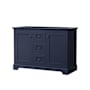 Wyndham Collection Avery 48" Single Free Standing Vanity Cabinet Only - Less Vanity Top Dark Blue / Matte Black Hardware