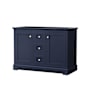 Wyndham Collection Avery 48" Single Free Standing Vanity Cabinet Only - Less Vanity Top Dark Blue / Brushed Gold Hardware