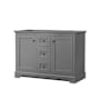 Wyndham Collection Avery 48" Single Free Standing Vanity Cabinet Only - Less Vanity Top Dark Gray / Matte Black Hardware