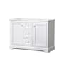 Wyndham Collection Avery 48" Single Free Standing Vanity Cabinet Only - Less Vanity Top White / Brushed Gold Hardware