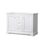 Wyndham Collection Avery 48" Single Free Standing Vanity Cabinet Only - Less Vanity Top White / Polished Chrome Hardware