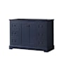 Wyndham Collection Avery 48" Single Free Standing Vanity Cabinet Only - Less Vanity Top Dark Blue / Matte Black Hardware