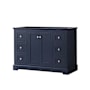 Wyndham Collection Avery 48" Single Free Standing Vanity Cabinet Only - Less Vanity Top Dark Blue / Polished Chrome Hardware