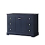 Wyndham Collection Avery 48" Single Free Standing Vanity Cabinet Only - Less Vanity Top Dark Blue / Brushed Gold Hardware