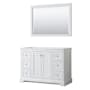 Wyndham Collection Avery 48" Single Free Standing Vanity Cabinet - Less Vanity Top White / Polished Chrome Hardware