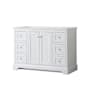 Wyndham Collection Avery 48" Single Free Standing Vanity Cabinet Only - Less Vanity Top White / Polished Chrome Hardware