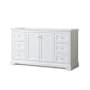 Wyndham Collection Avery 60" Single Free Standing Vanity Cabinet Only - Less Vanity Top White / Polished Chrome Hardware