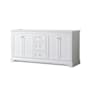 Wyndham Collection Avery 72" Double Free Standing Vanity Cabinet Only - Less Vanity Top White / Polished Chrome Hardware