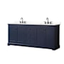 Dark Blue / White Quartz Top / Matte Black Hardware