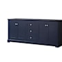 Dark Blue / Polished Chrome Hardware